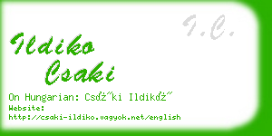 ildiko csaki business card